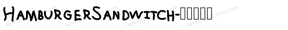 Hamburger Sandwitch字体转换